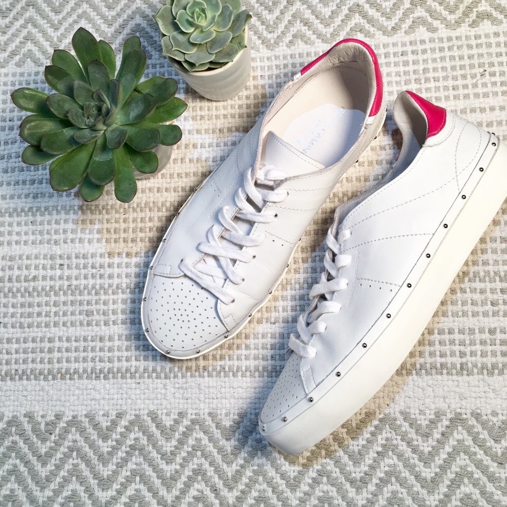 NWOT Rebecca Minkoff Michell Whte Studded Sneaker